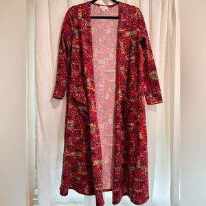 LulaRoe Long Blue Cardigan - Size M